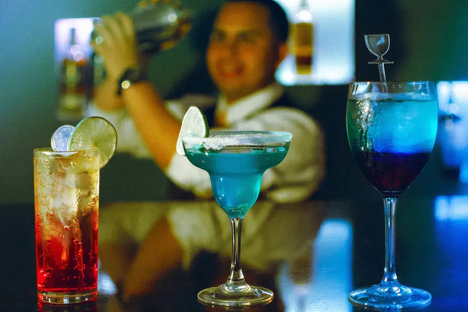 Cocktails served at Tequendama Suites Bogotá, offering suites in the centre of Bogotá.