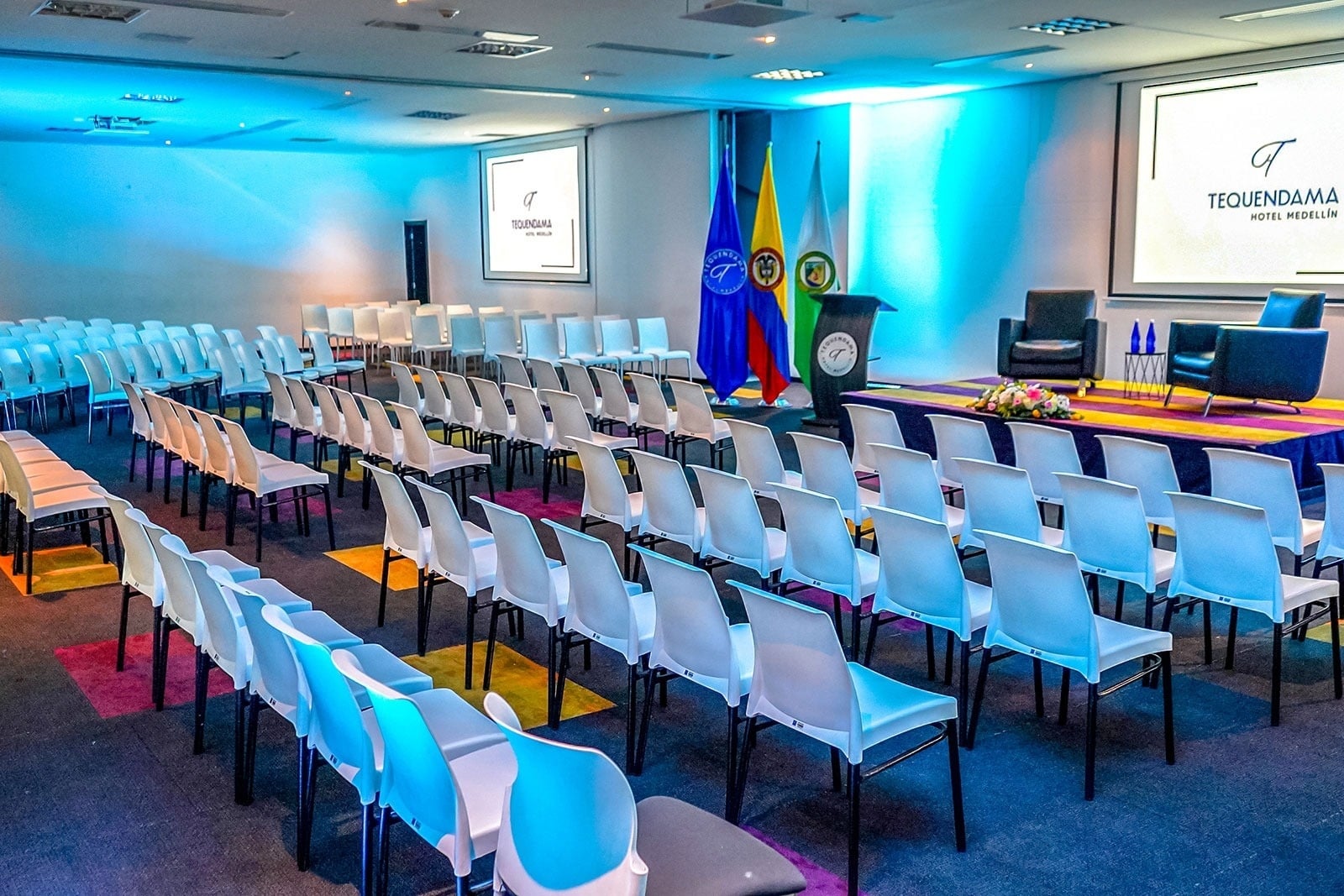 Modern conference room at Tequendama Hotel Medellín, perfect for events.