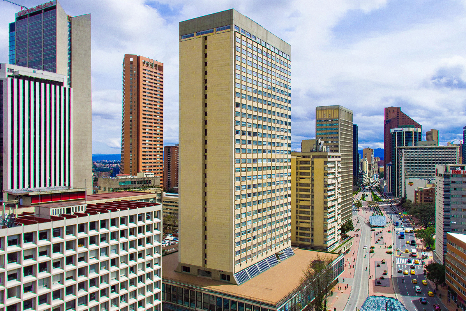Tequendama Suites Bogotá: Modern high-rise hotel rooms in the heart of the city.