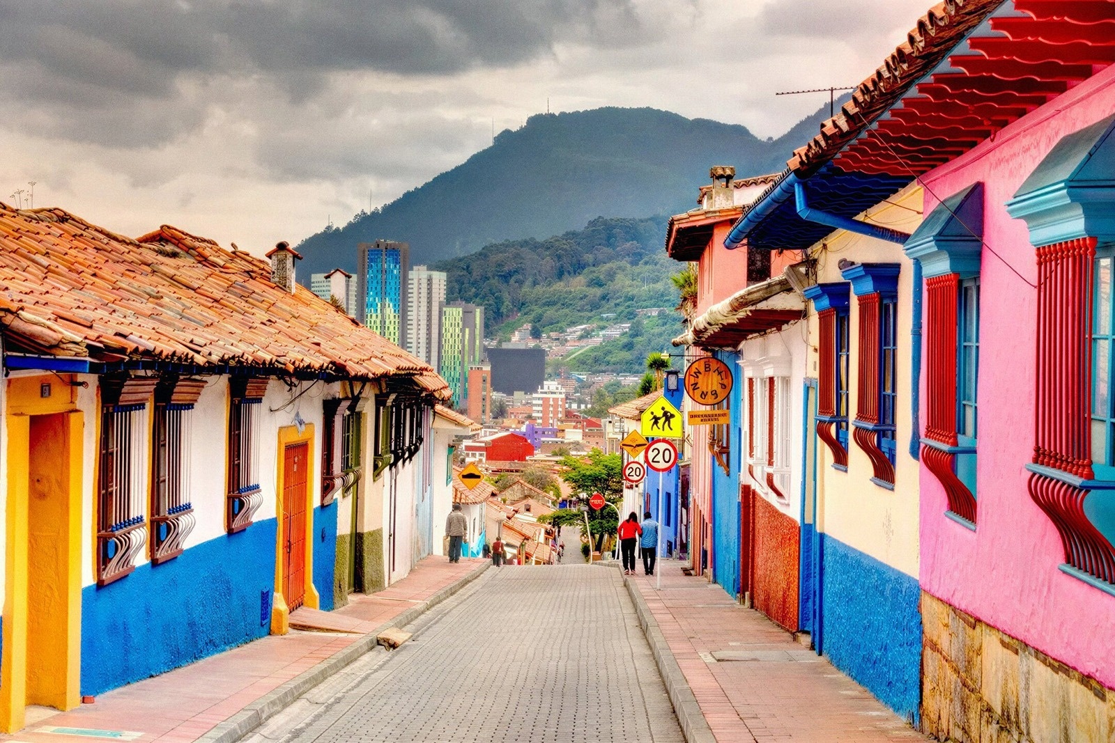 Colorful street in Bogota, near Tequendama Hotels. Book now!