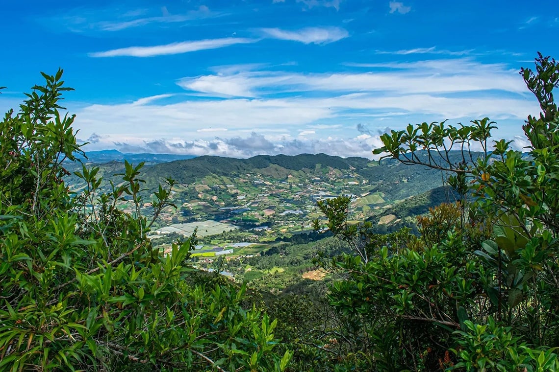 Vistas de Tequendama: Corporativa, un paisaje montañoso y exuberante.