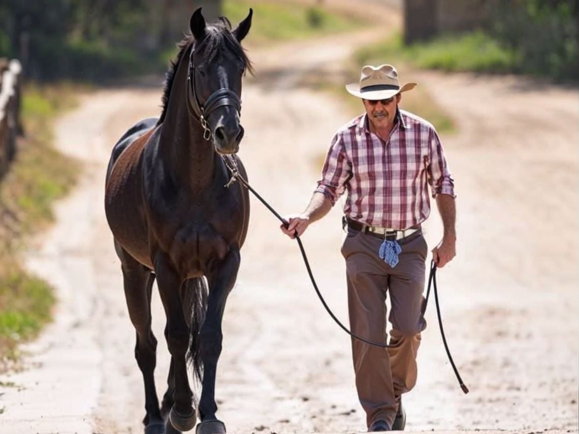 Hombre paseando caballo; Tequendama: Corporativa