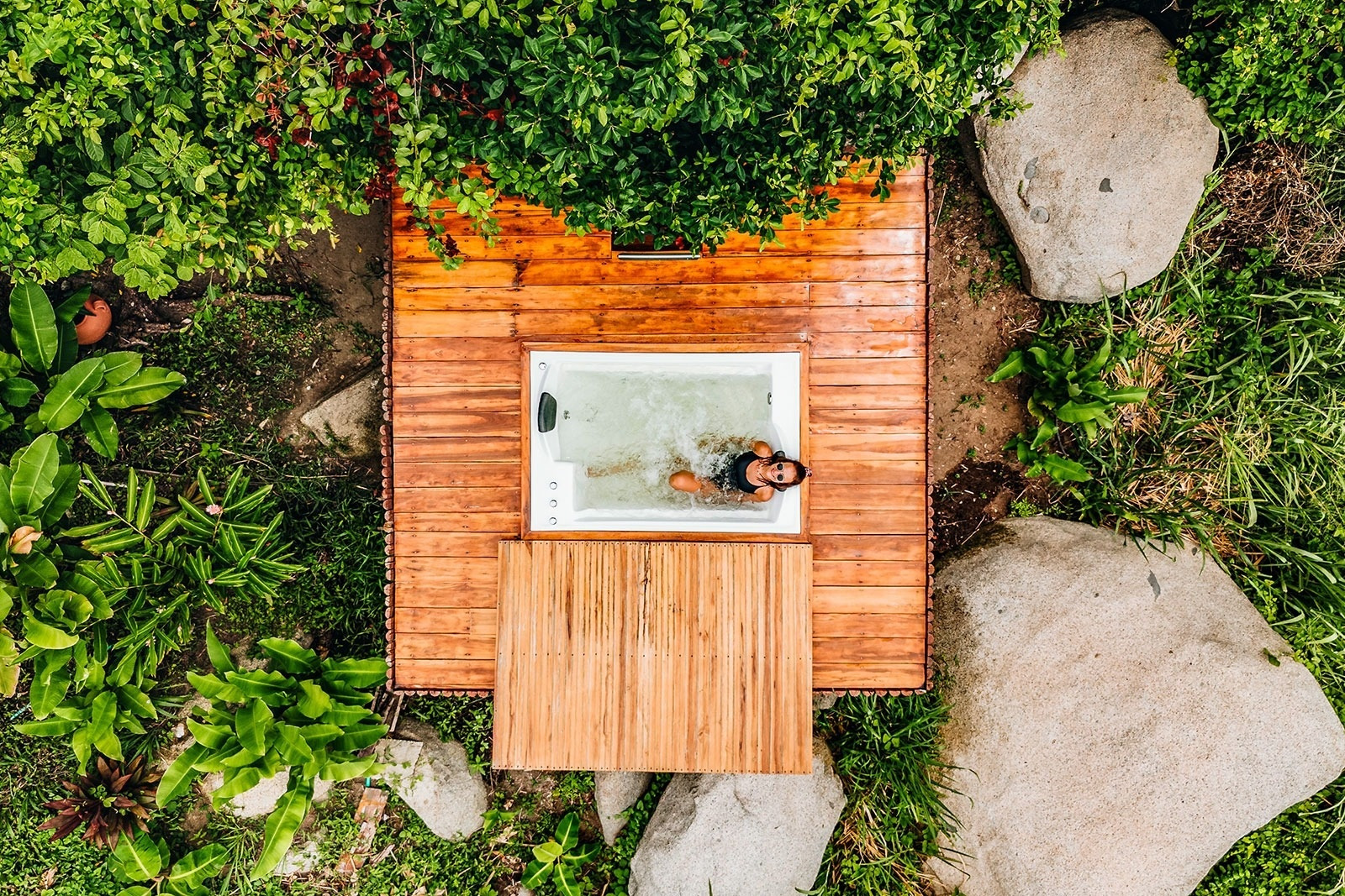 Relax in your private jacuzzi at Ecohabs Tequendama, near Tayrona Park.