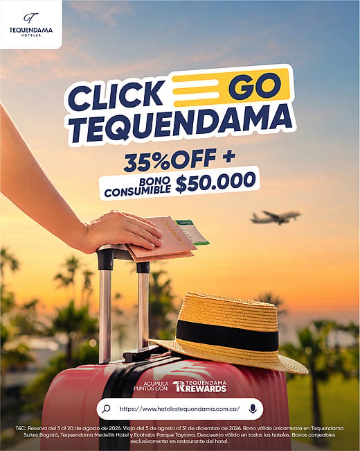 Oferta especial de hoteles Tequendama: 35% OFF + bono de $50.000 con Tequendama: Ecohabs.