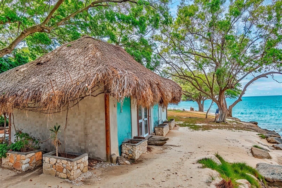 Cabaña con vista al mar