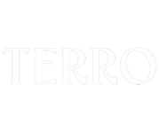 the word terror is written in white on a white background .