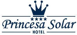 Logo de Princesa Solar Hotel, un hotel 4 estrellas con corona.