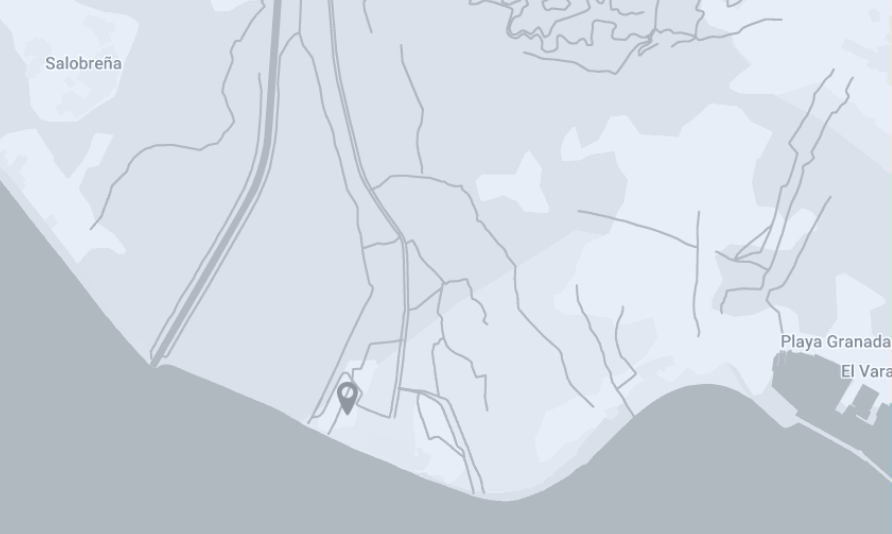 un mapa que muestra la playa granada y salobreña
