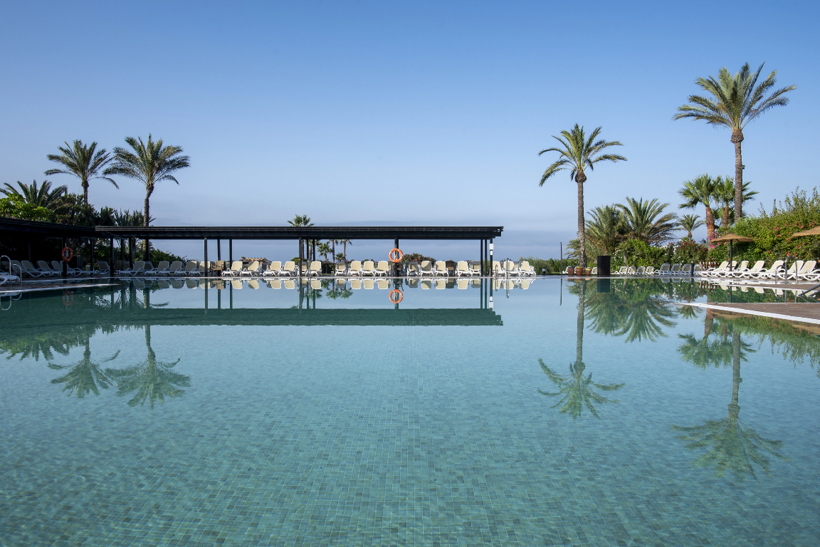 un hombre sostiene una raqueta y una pelota en una cancha de tenis