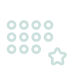 a pixel art icon of a calendar with a star .