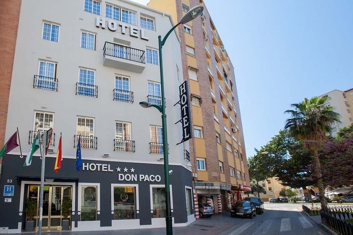 a hotel called hotel don paco is located in a city