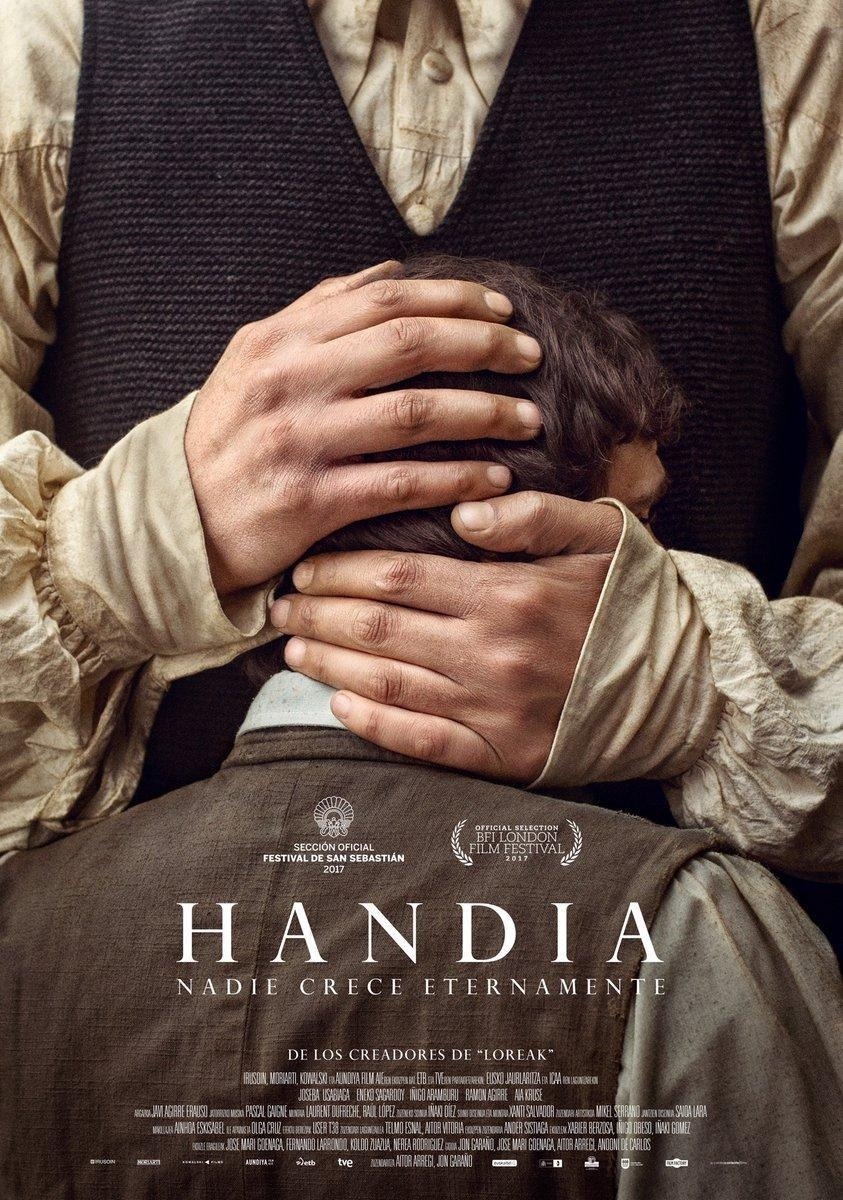 un cartel de la película handia nadie crece eternamente
