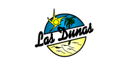 un logotipo de los dunas con un sol y una palmera