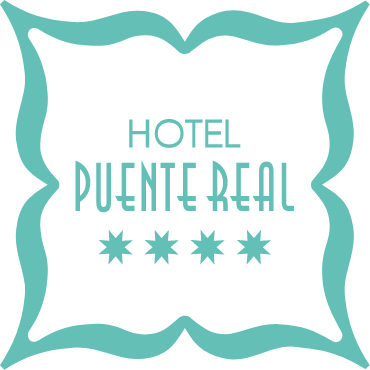 a logo for hotel puente real with four stars