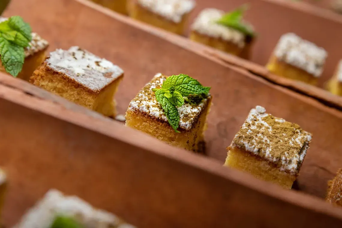 Mini-Desserts mit Minze im Hotel Puente Real ****, Torremolinos.