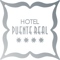 ein Logo für das Hotel puente real mit drei Sternen