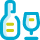 a blue and white logo with a yellow outline on a white background .