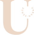 a white letter u with the words urban sense around it