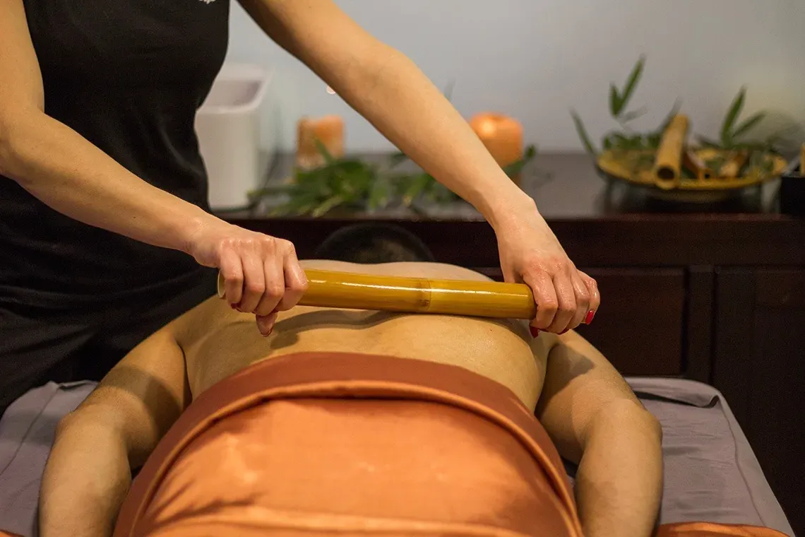 Relaxing bamboo massage at ESTIVAL: Aquum Spa.