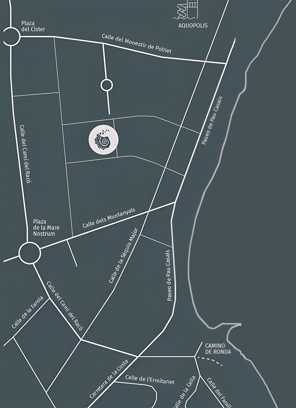 une carte montrant l' emplacement de l' aquapolis