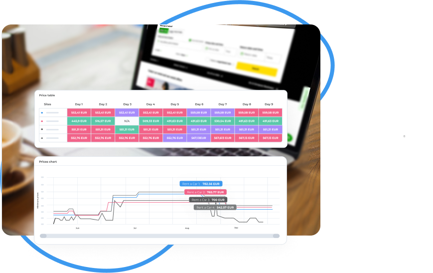a laptop is open to a page that shows a schedule