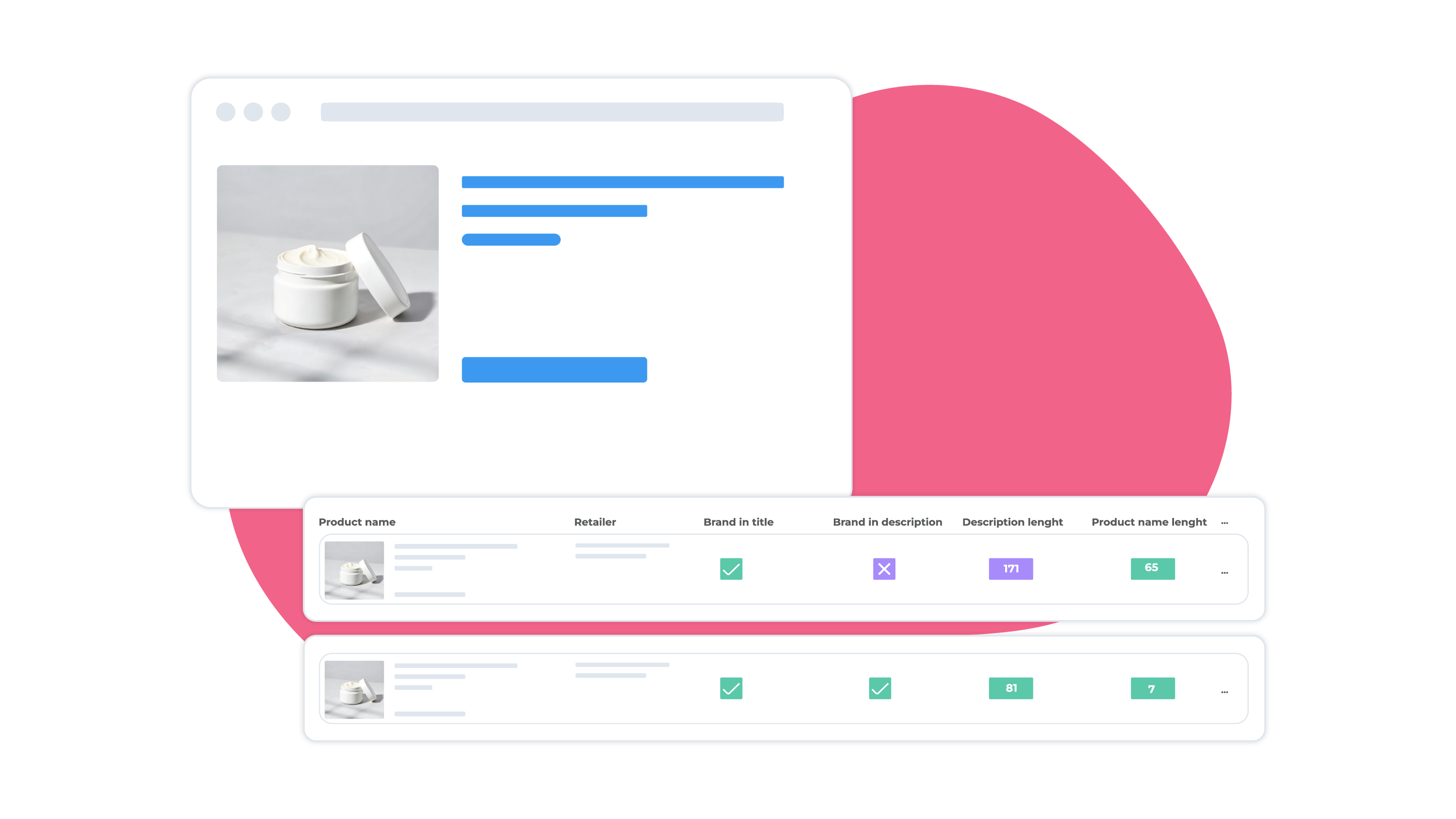 a screenshot of a website with a jar of cream on it