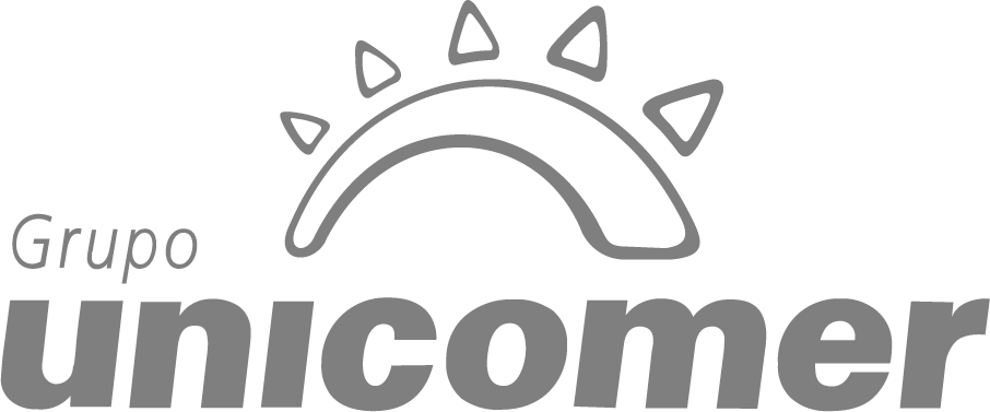 a black and white logo for grupo unicomer