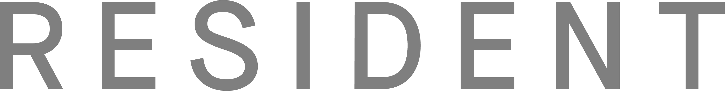 the word resident is on a black background