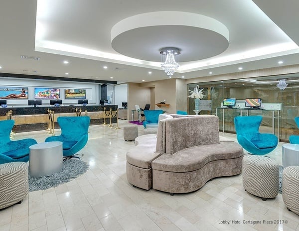 el vestíbulo del hotel cartagena plaza en 2017