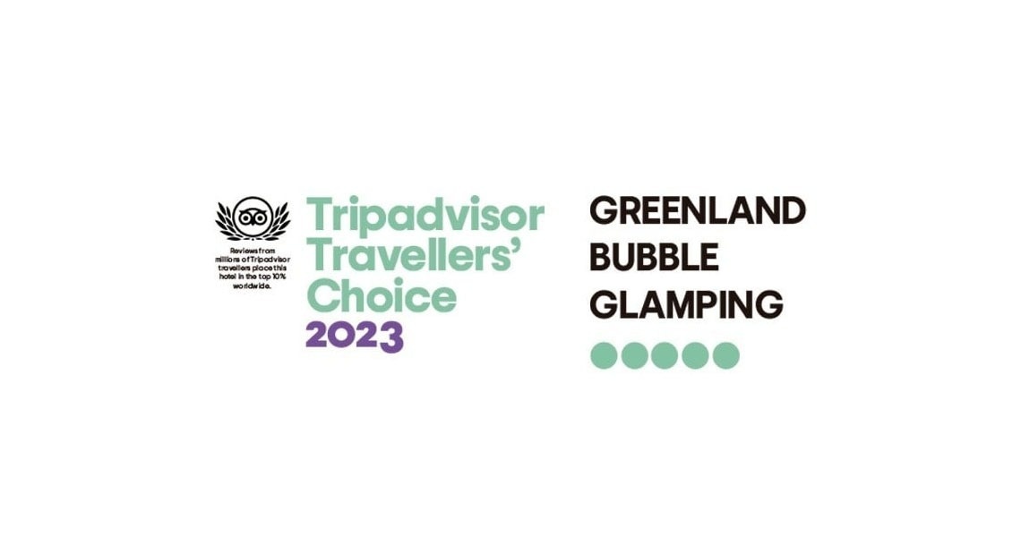 un logotipo para los viajeros de tripadvisor y la burbuja de Groenlandia