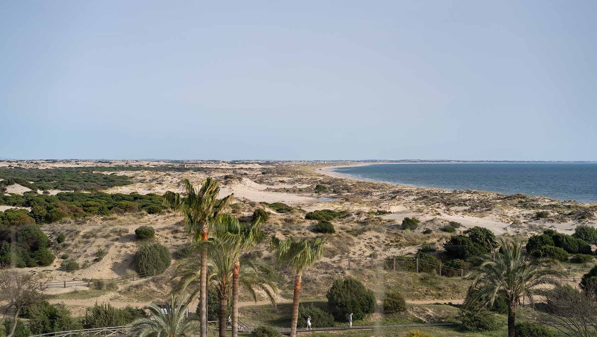Vistas de dunas y mar desde Gran Hotel del Coto.