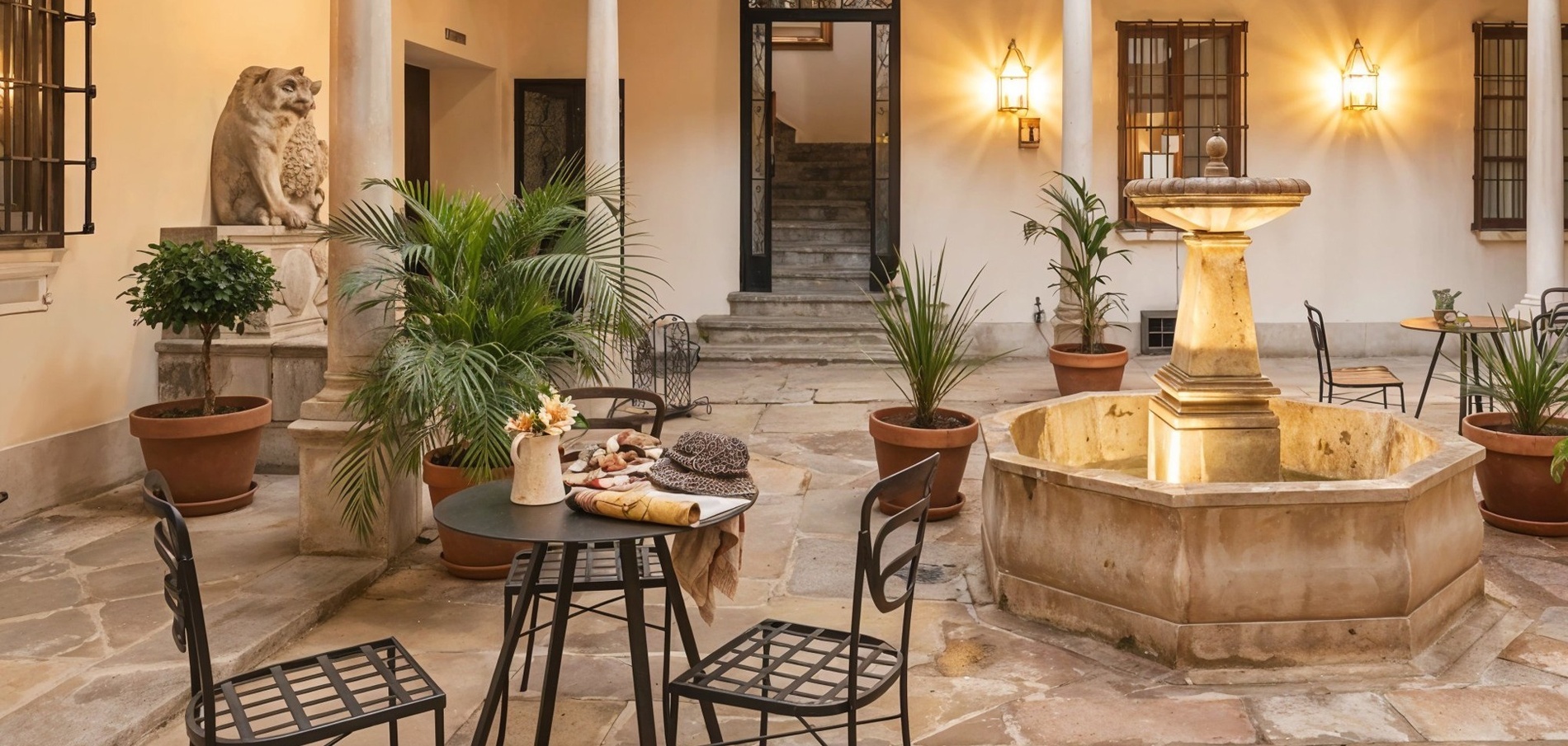 un salon avec des chaises et une table avec une vue sur l' océan