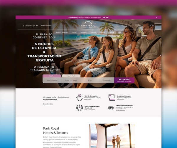 la página de inicio de la aplicación be casual