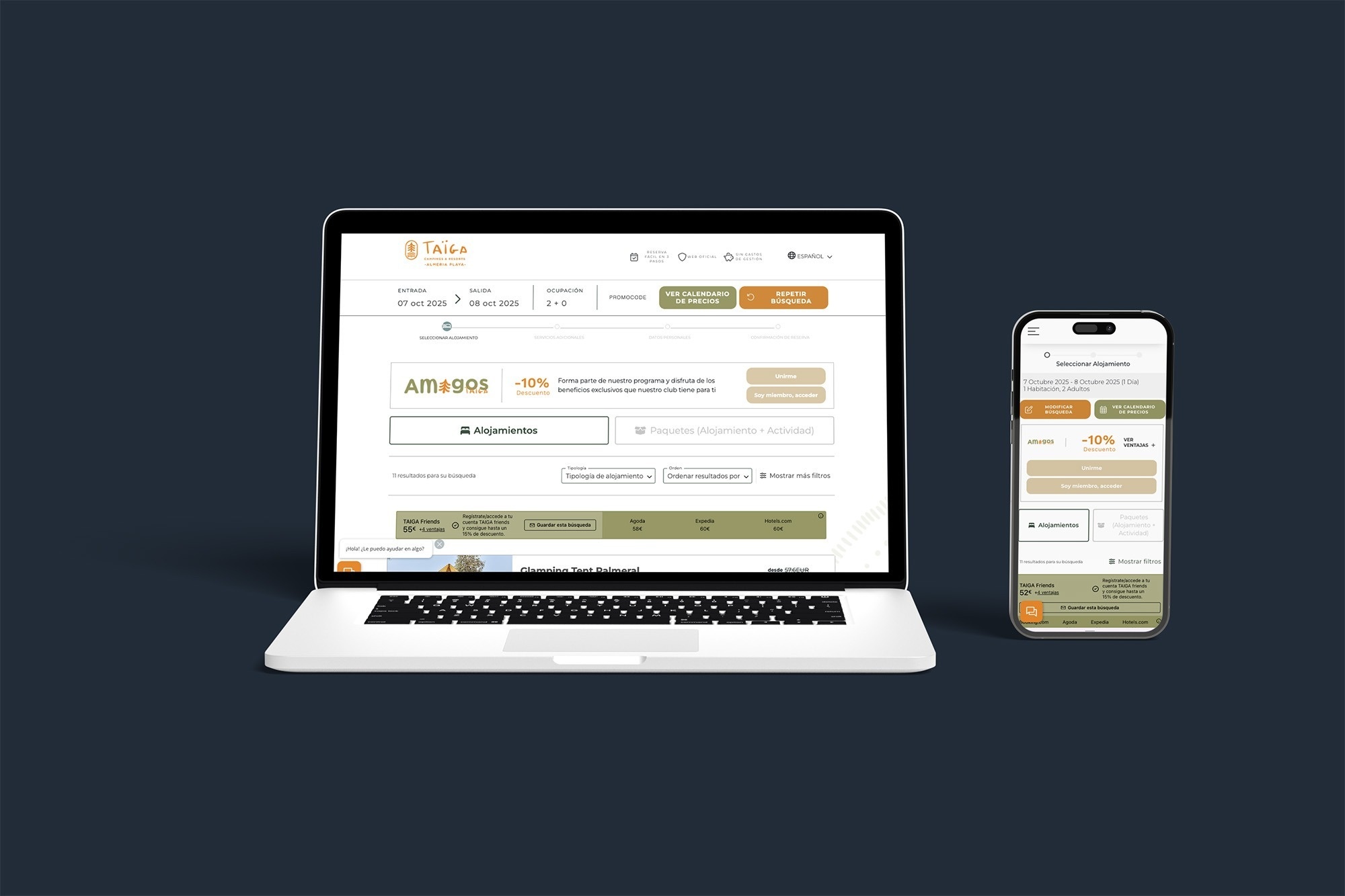 una computadora portátil está abierta a una página web de priceseeker