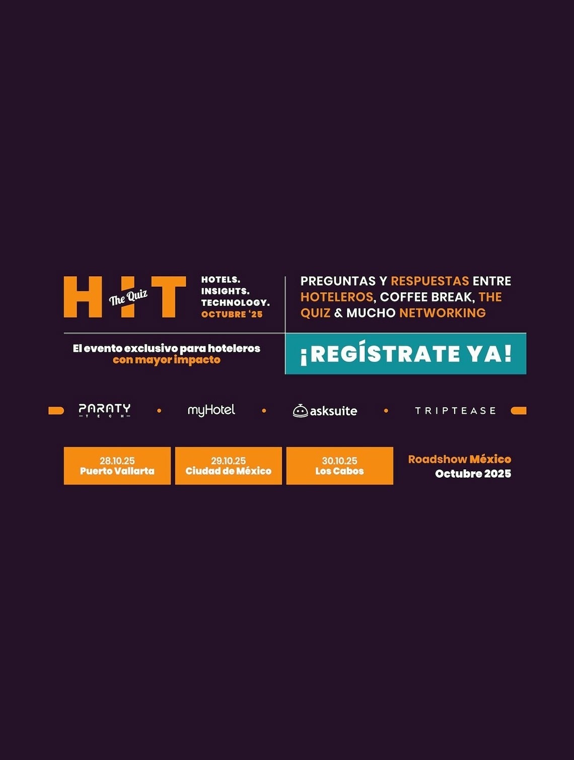 un cartel que dice h + t y preguntas y respuestas entre hoteleros