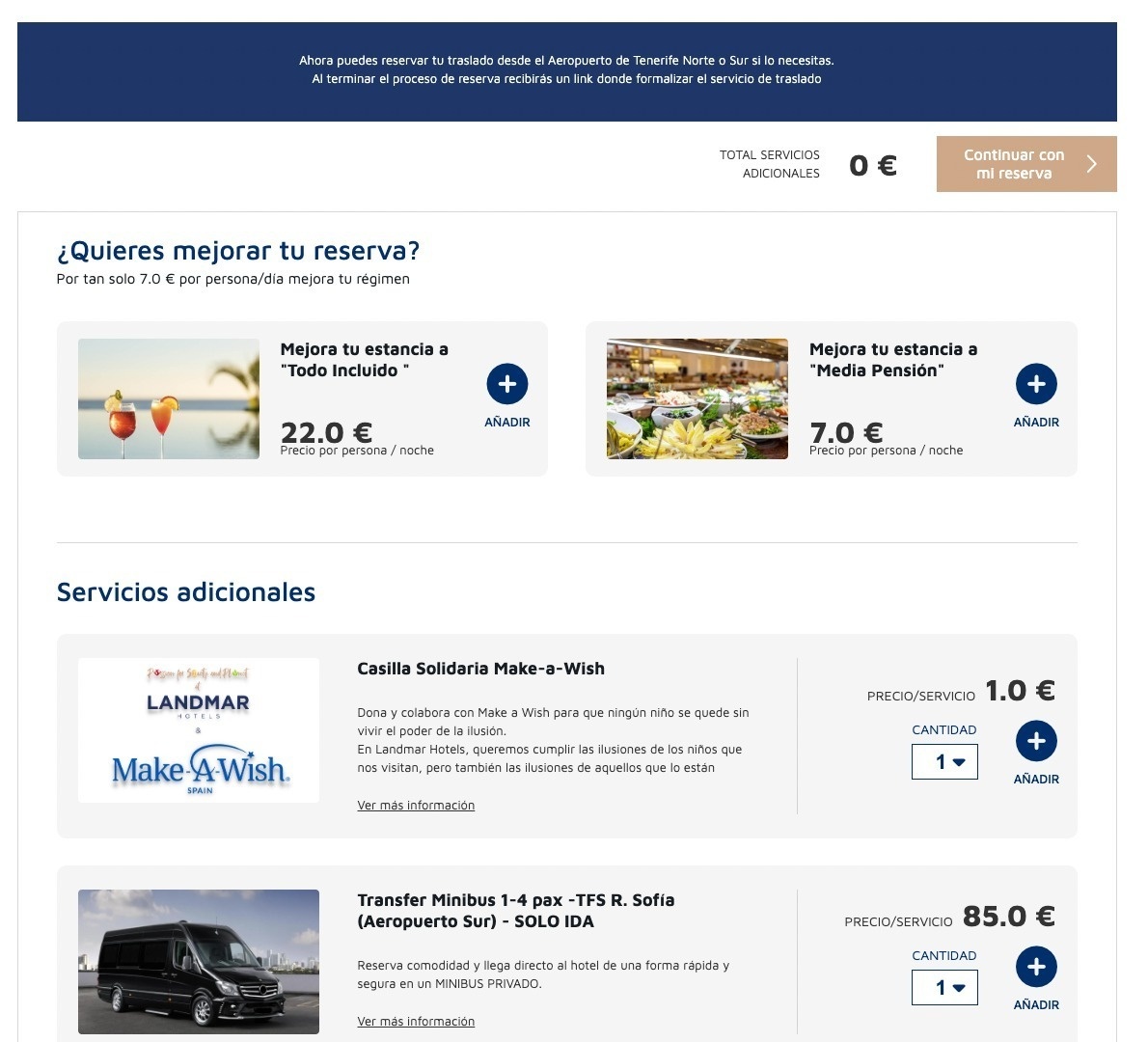 una página web que muestra diferentes tipos de servicios