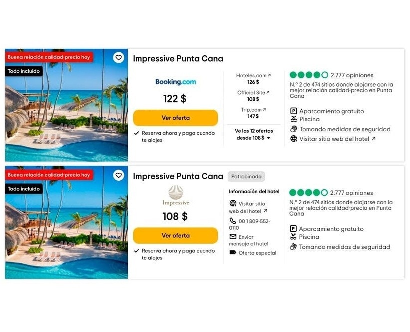 dos páginas de ofertas de hoteles en puerto rico