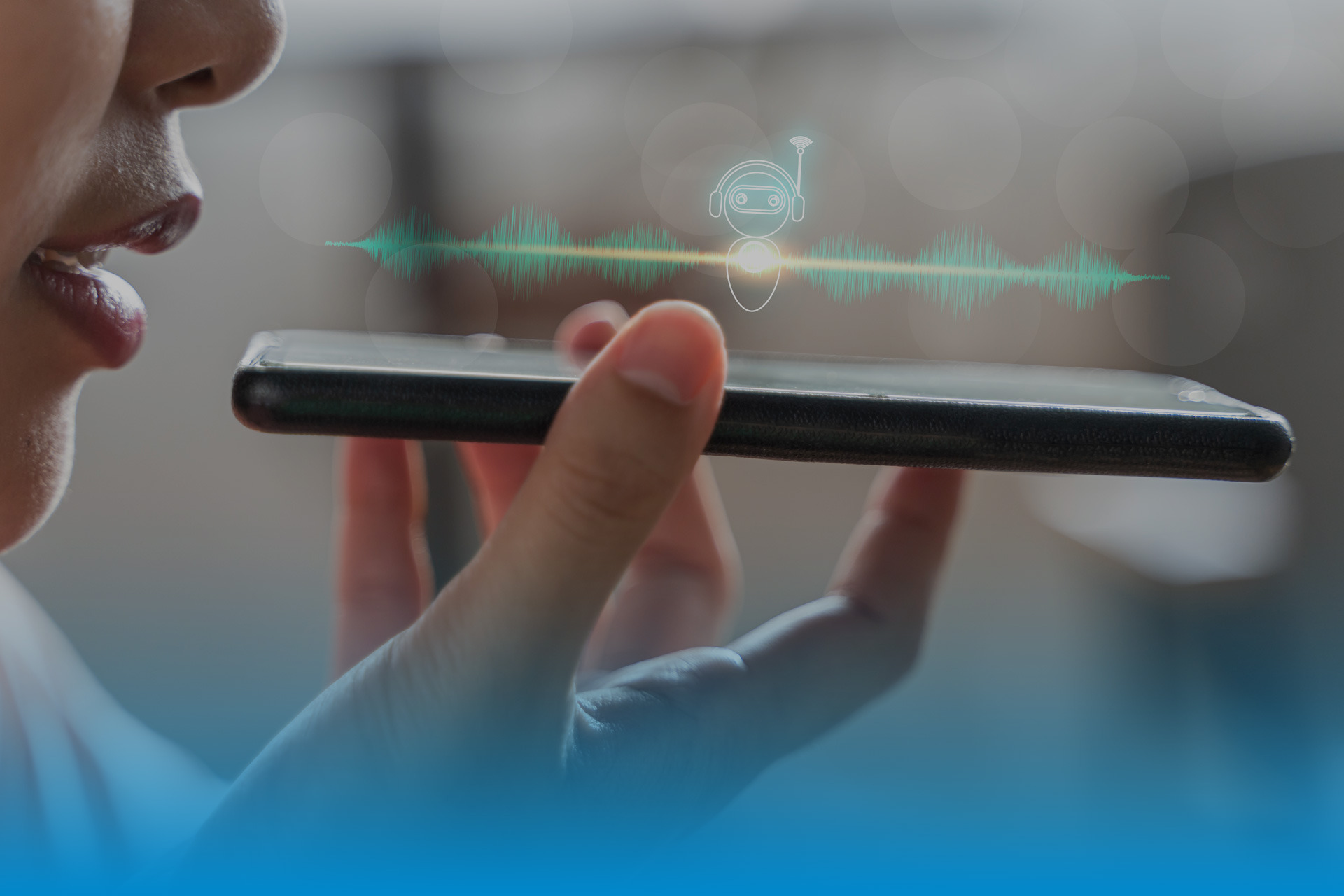 Asistente de voz en un smartphone, ideal para TEST 6 de última generación.