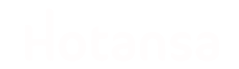 the word hotansa is written in white letters on a black background .