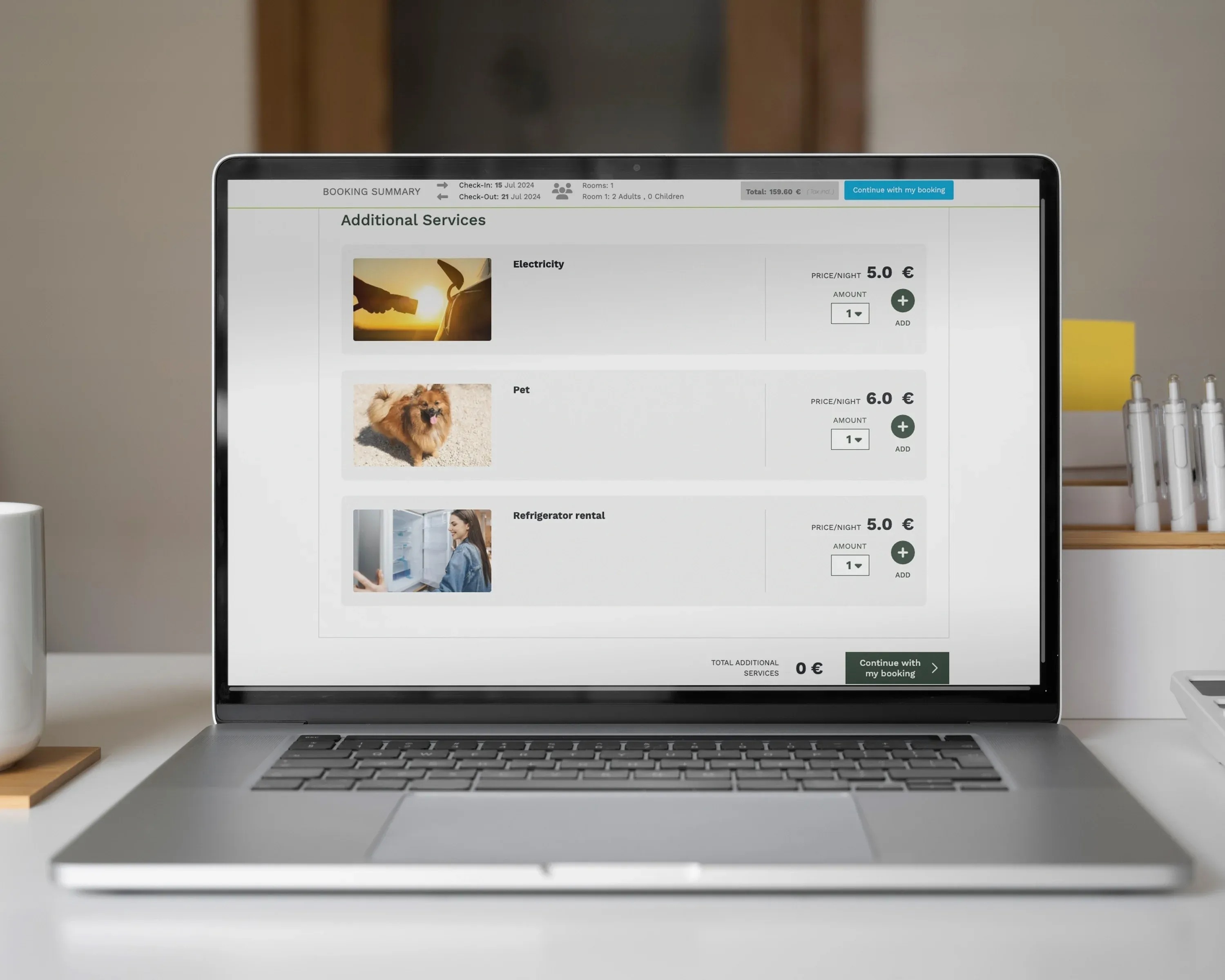 una computadora portátil está abierta y muestra un calendario de precios