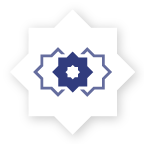 un logotipo azul y blanco con una estrella en el centro .