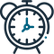 a blue triangle with a hole in the middle on a black background .