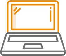 an icon of a laptop with a black screen
