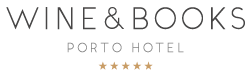 o logotipo do porto hotel de vinho e livros