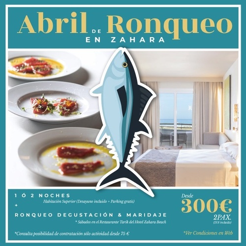 ein Poster für april de ronqueo en zahara mit einem Hai darauf