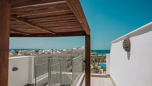 Balkon mit Meerblick und Poolblick Qhotels: Zahara Beach & SPA