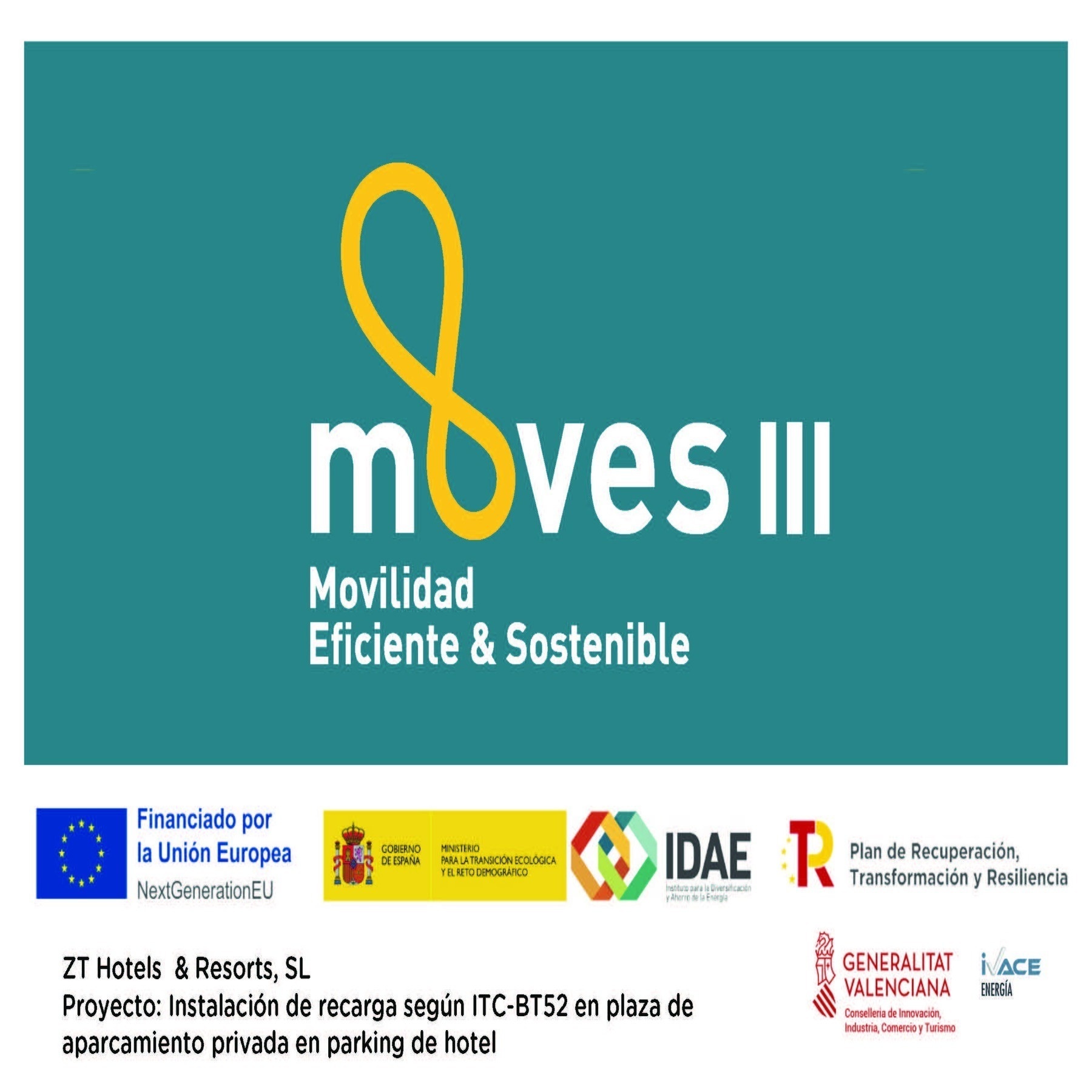 un cartel que dice movilidad eficiente y sostenible