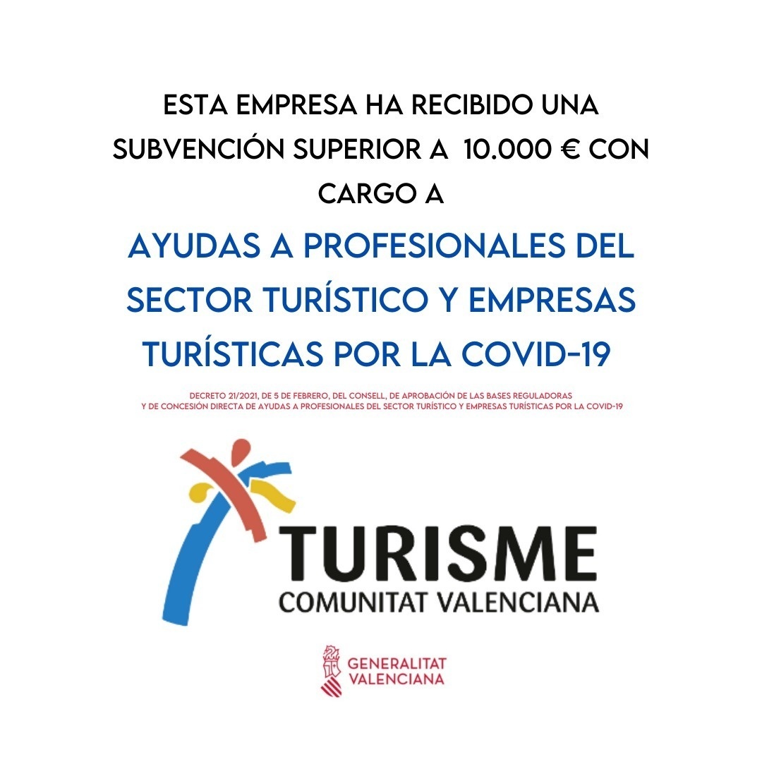 un cartel que dice " esta empresa ha recibido una subvención superior a 10.000 euros con cargo a "
