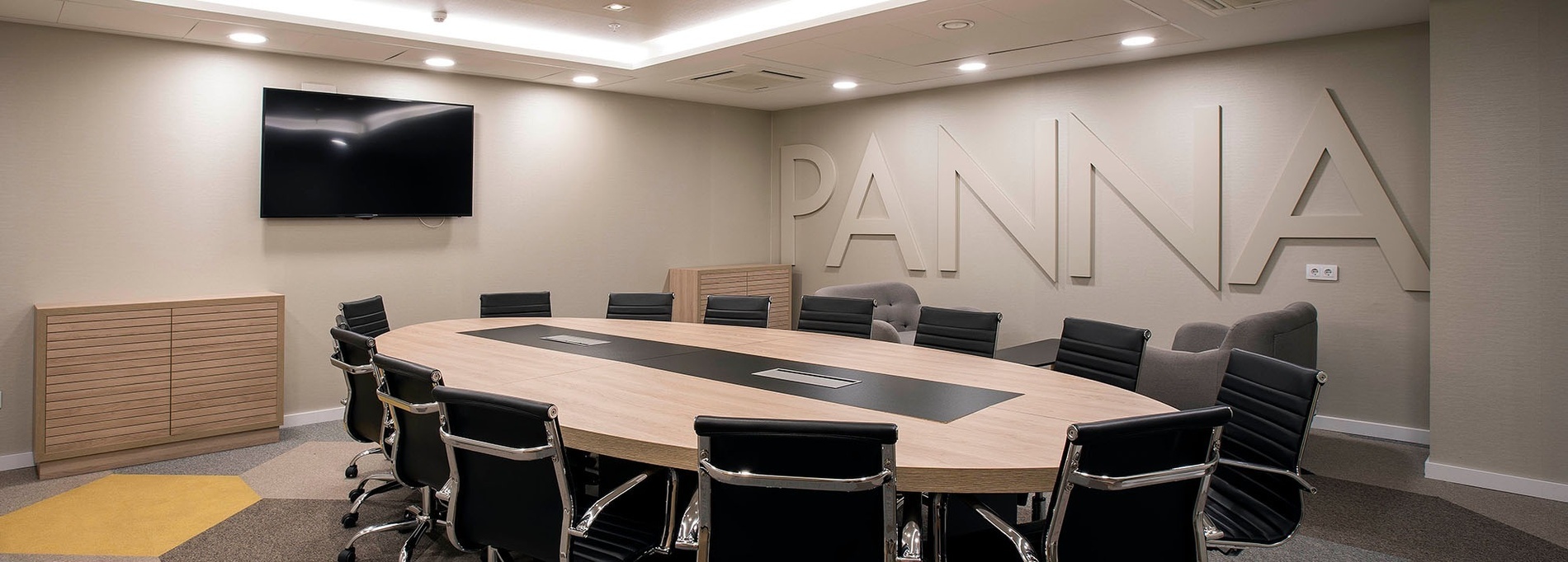 a table set for a banquet with a sign that says ' a ' on it