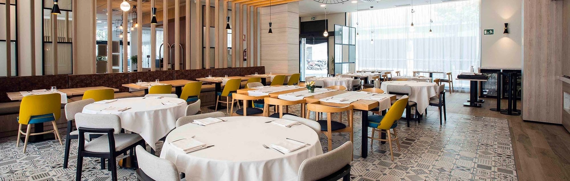 a buffet with a sign that says postres on it